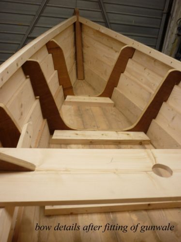 27. bow details after fitting of gunwale 