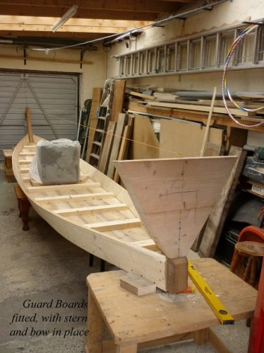 8. Guard Boards fitted, with stern and bow in place