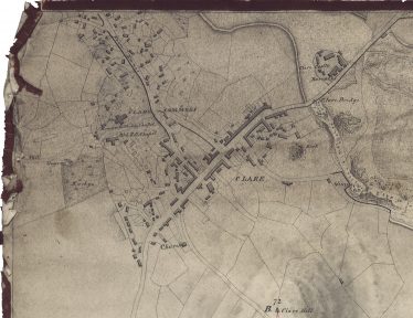 Detail from Map of River Fergus and Port of Clare 1840. Courtesy of London Hydrological Office