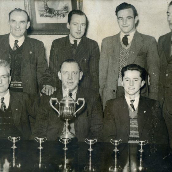 Nestor Cup – Darts 1951 Front: Patjoe Considine, Paddy (Conjuror) Moloney, Tim Ryan Back: Michael O'Gorman, Chris Murphy, Tolly Guinnane, Pat Navin 