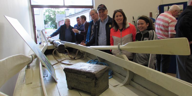 Heritage Week 2018 With  a pair of rare 19th C. large punt guns, and a 1960s punt boat that was made by Tommy Considine as centrepieces, the Heritage Group staged  a maritime exhibition of old fishing photographs and other artefacts that reflected the centuries-old link that Clarecastle has had with the River Fergus and the sea during Heritage Week in August 2018. | CBHWG Archives